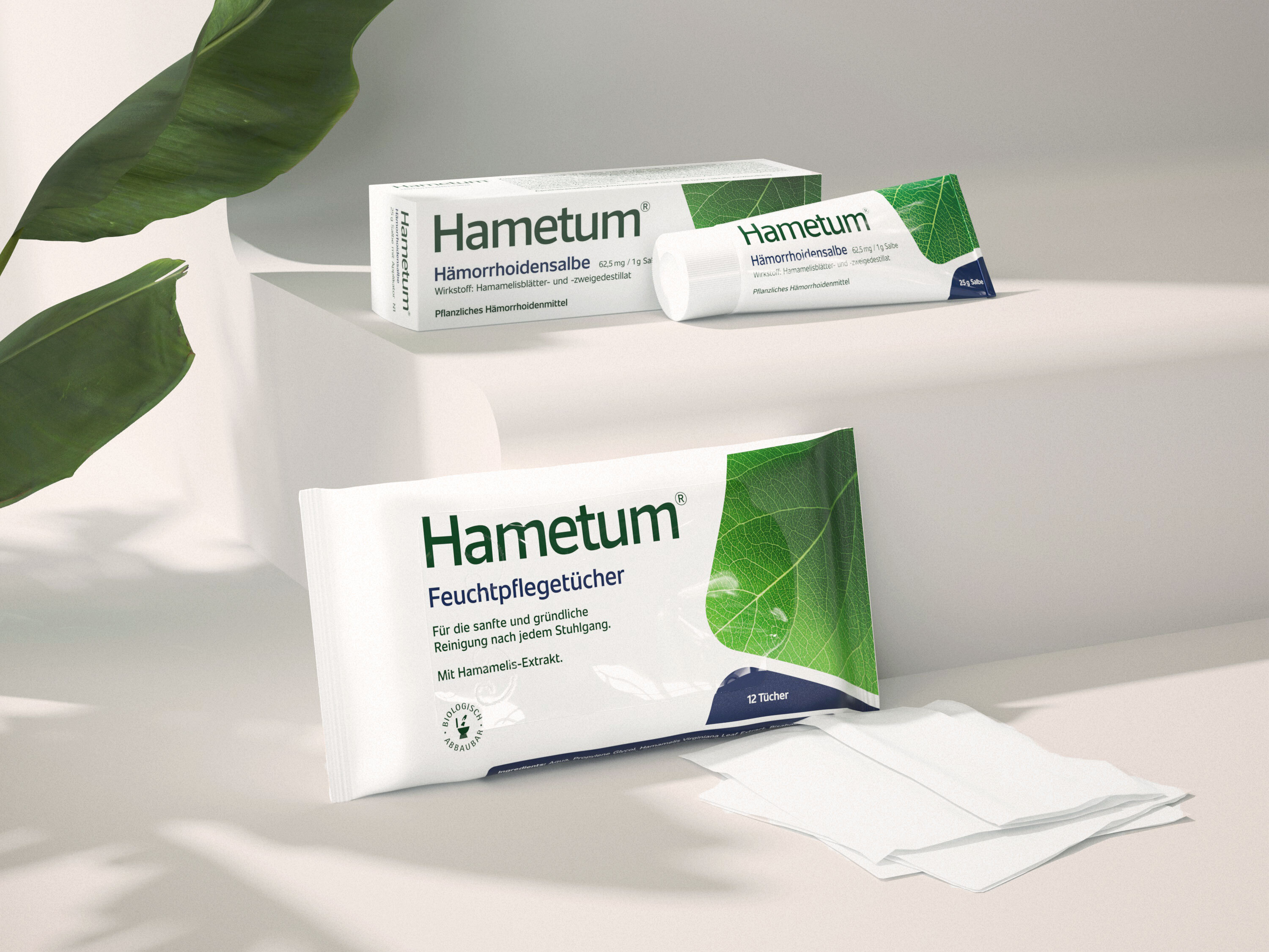 Verschiedene Produkte von Hametum im neuen Design