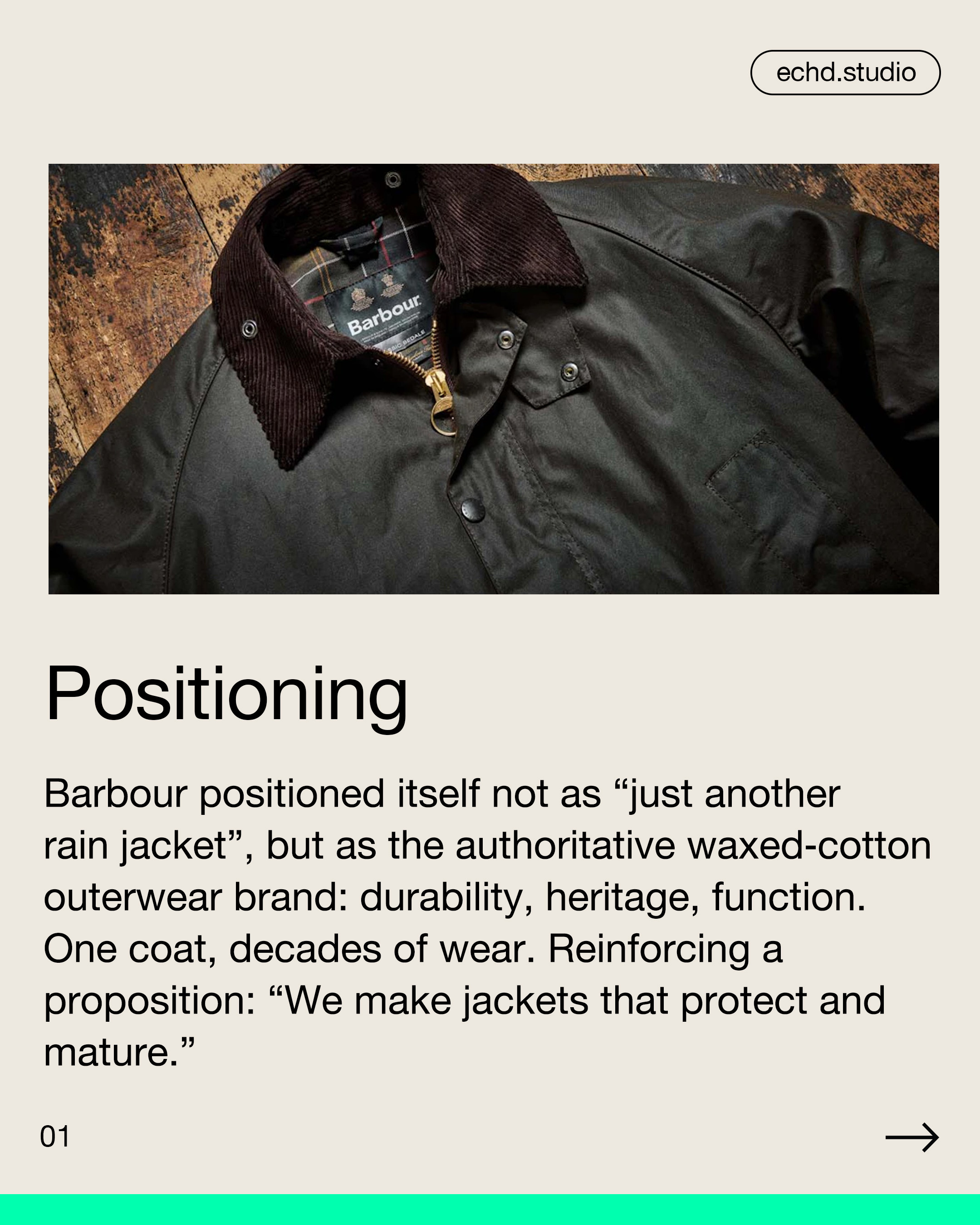 Iconic Brand Positioning #1 barbour